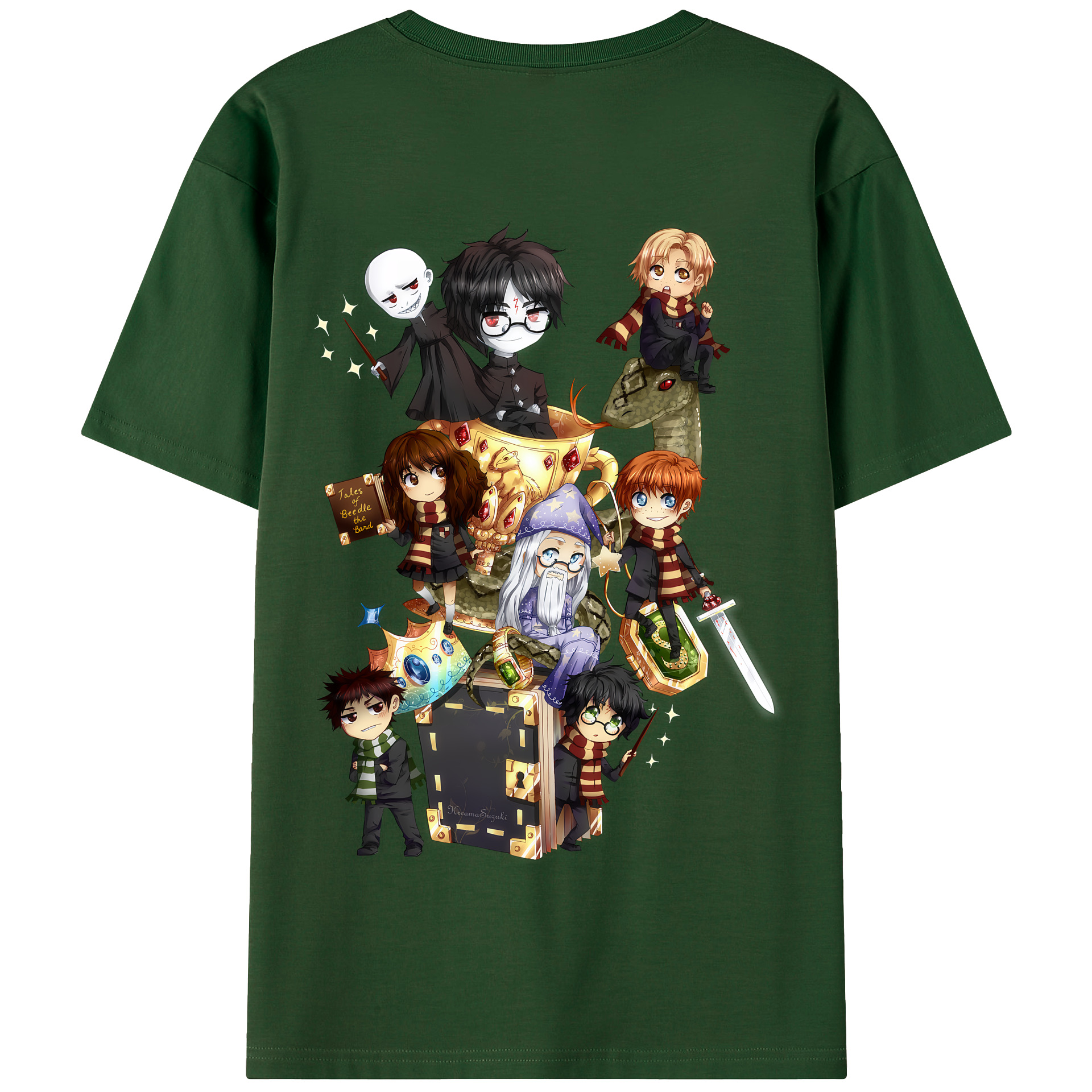 （画像用） Harry Potter ハリー・ポッターシリーズ 綿100％半袖Tシャツ（背面プリント）